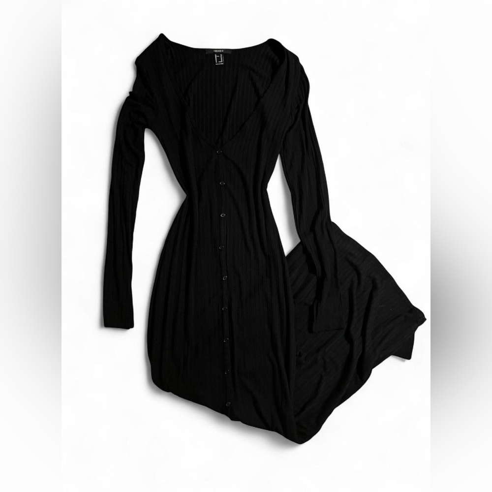Forever 21 Black Long Sleeve Dress